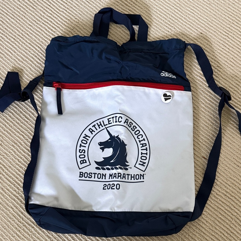Adidas Boston Marathon Navy and White Backpack